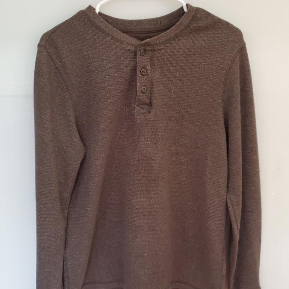 Long Sleeve Faded Glory Thermal Henley 